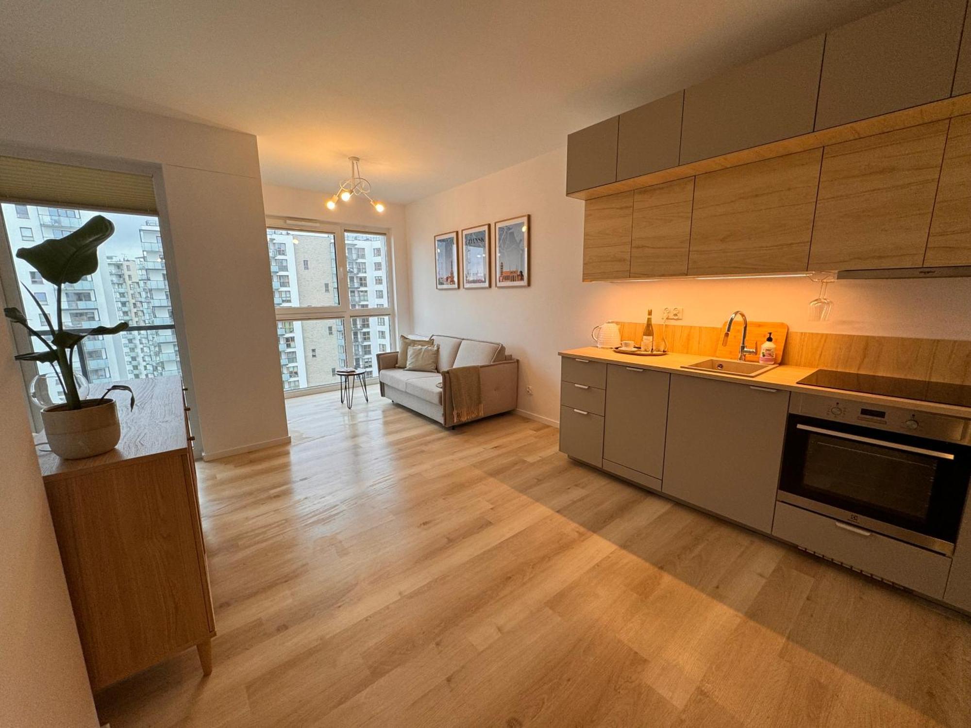 Amber Apartment On 14 Floor Γκντανσκ Εξωτερικό φωτογραφία